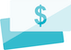 Blue money icon